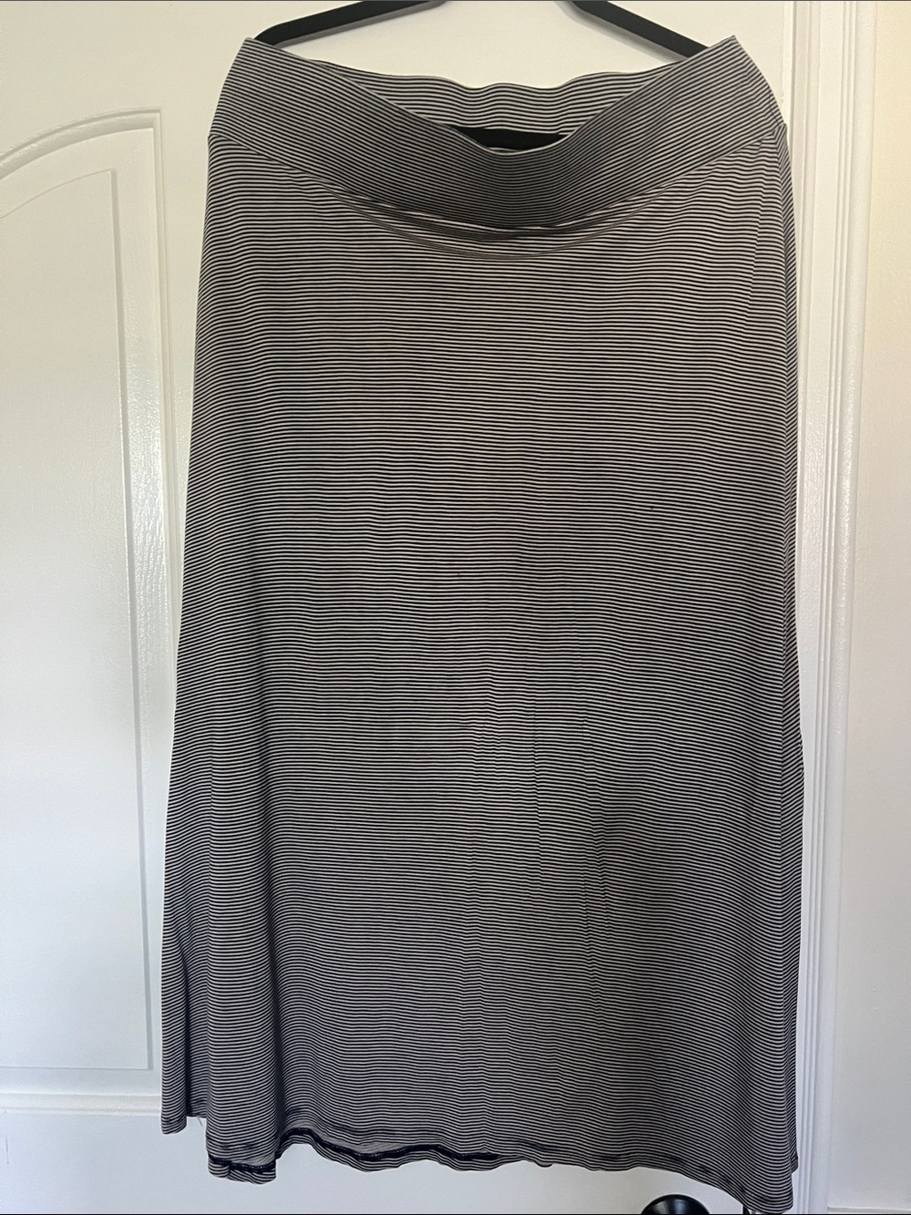 INC International Concepts Black and White Striped Maxi Skirt